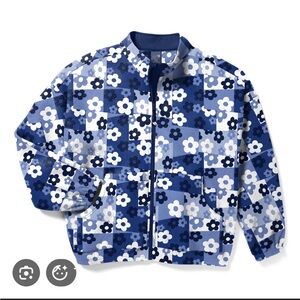 Zoe+Chloe Boxy Fit Printed Fleece Jacket